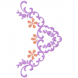 Flowers And Tree Embroidery Design 8